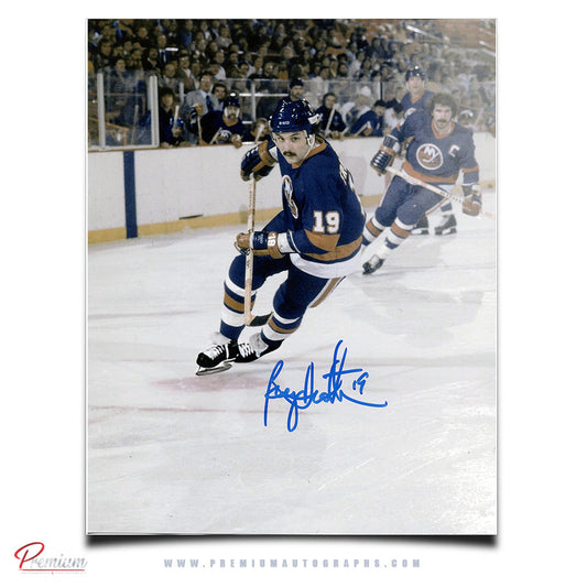 Bryan Trottier New York  Islanders Autographed 8x10 At the Faceoff Dot