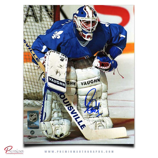 Ron Tugnutt Quebec Nordiques Signed 8x10 Photograph Top of the Paint