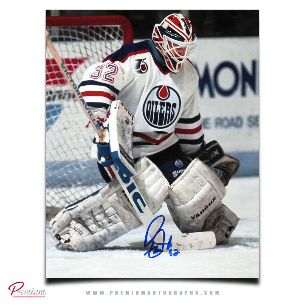 Ron Tugnutt Edmonton Oilers Signed 8x10 Photograph Save