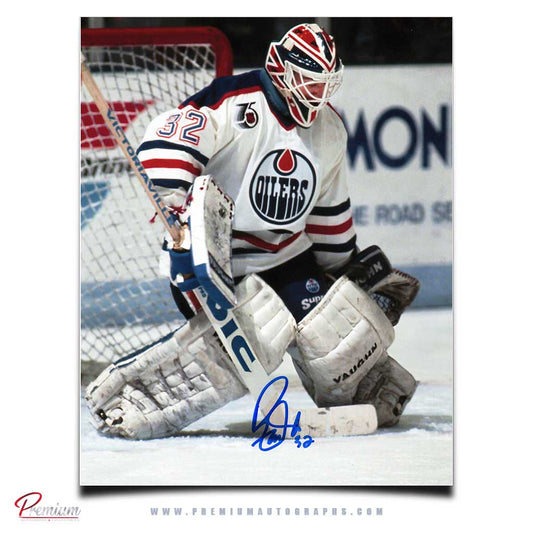 Ron Tugnutt Edmonton Oilers Signed 8x10 Photograph Save
