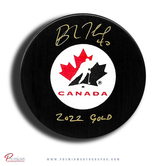 Blayre Turnbull Montreal Victoire Autographed Puck w/ 2020 Gold Inscription