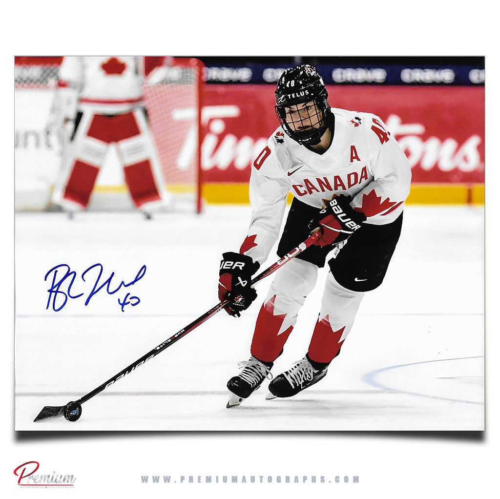 Blayre Turnbull Team Canada Autographed 8x10 Photograph With the Puck