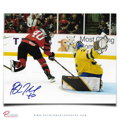 Blayre Turnbull Team Canada Autographed 8x10 Photograph Scoring Chance Vs. Sweden
