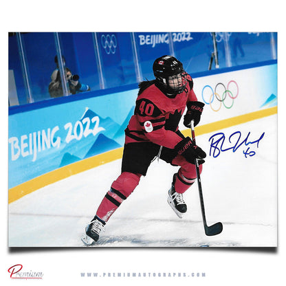 Blayre Turnbull Team Canada Autographed 8x10 Photograph Behind the Net