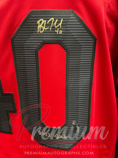 Blayre Turnbull Olympic Team Canada Autographed Bauer RED jersey