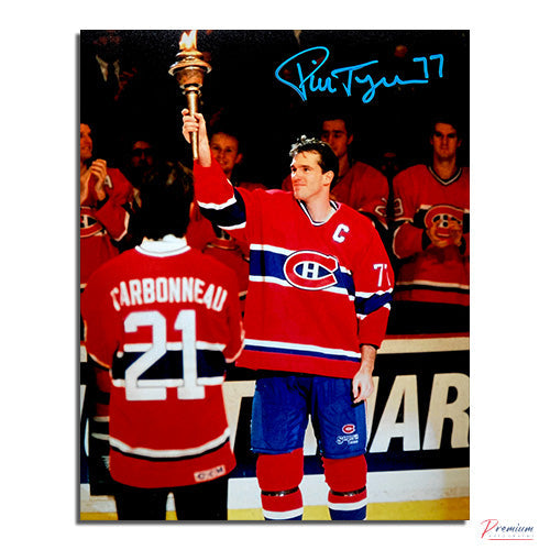 Pierre Turgeon Montreal Canadiens Signed 8x10 Photograph Flame