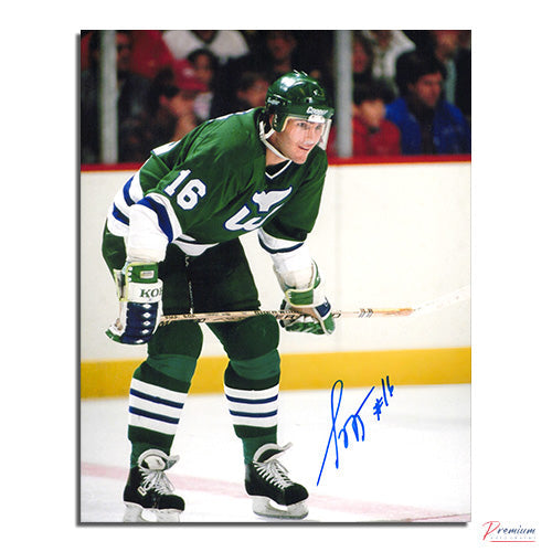 Sylvain Turgeon Hartford Whalers Signed 8x10 Photograph Face Off