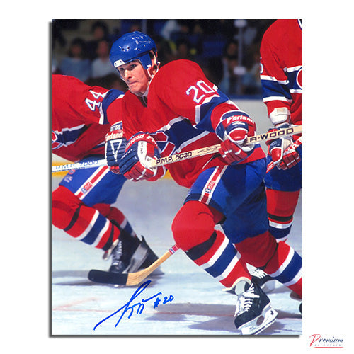 Sylvain Turgeon Montreal Canadiens Signed 8x10 Photograph On the Attack