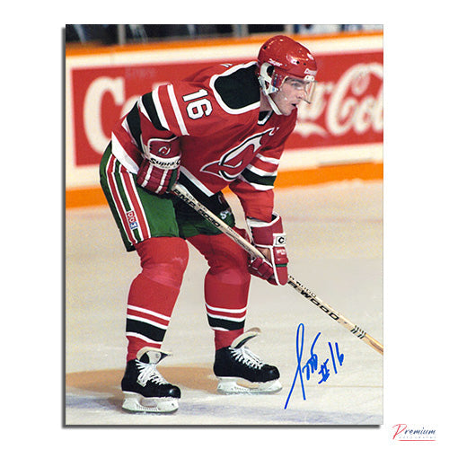 Sylvain Turgeon New Jersey Devils Signed 8x10 Photograph Face Off