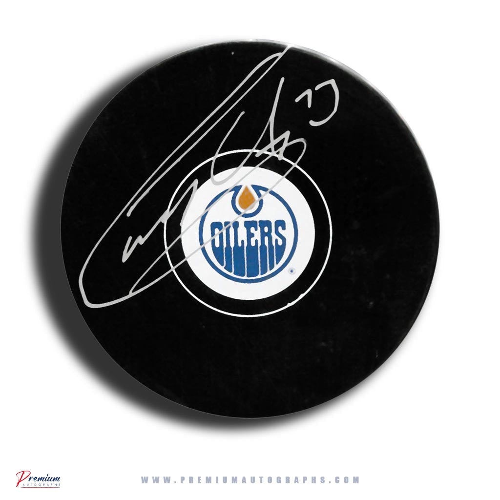 Garry Unger Edmonton Oilers Signed Puck