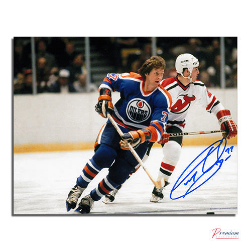 Garry Unger Edmonton Oilers Signed 8x10 Photograph Vs. Devils