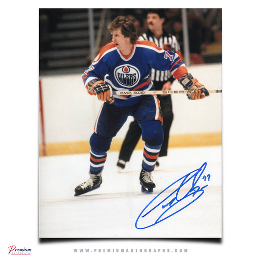 Garry Unger Edmonton Oilers Signed 8x10 Photograph Skating