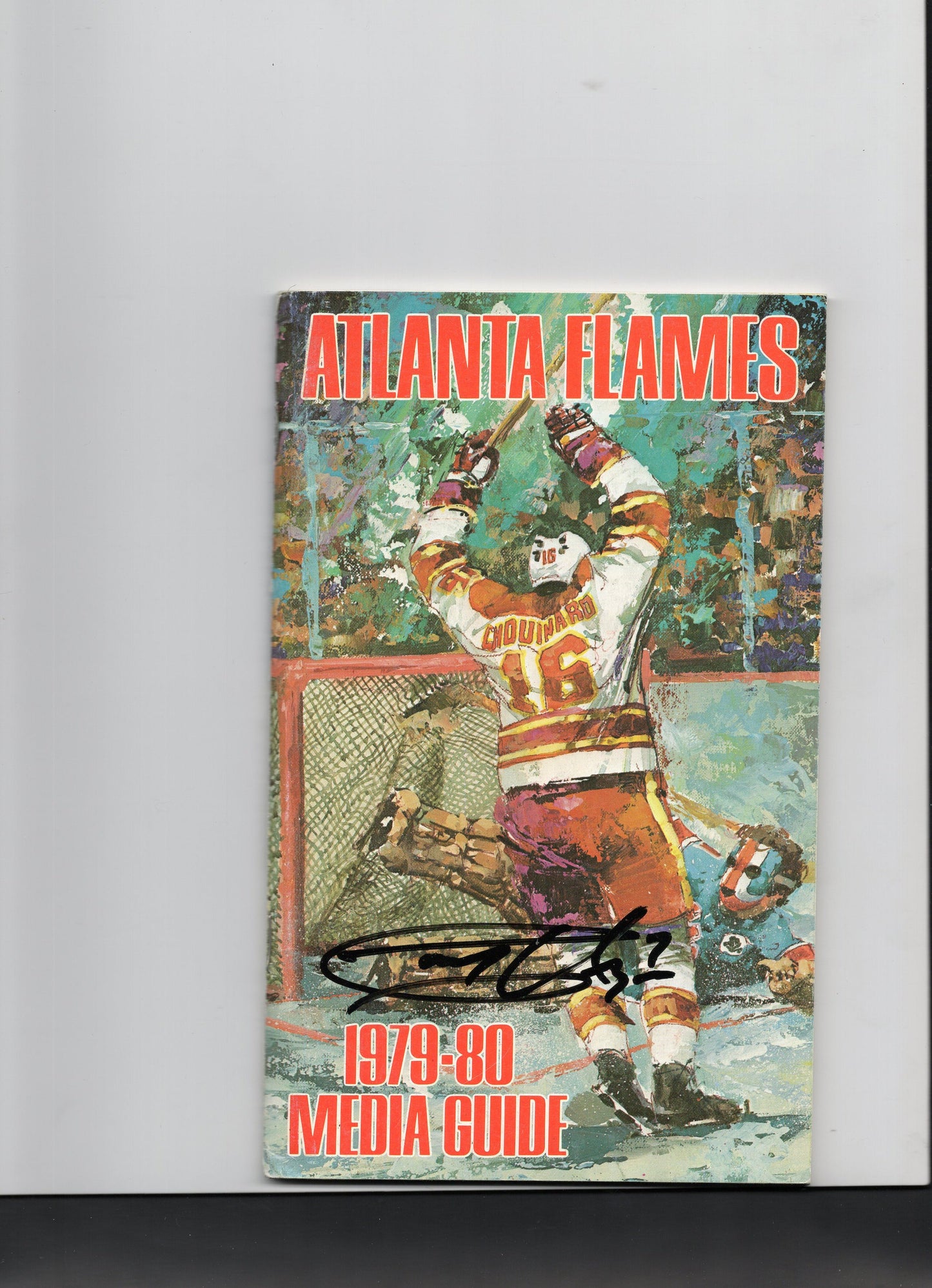 Atlanta Flames 1979-80 Media Guide Autographed by Garry Unger