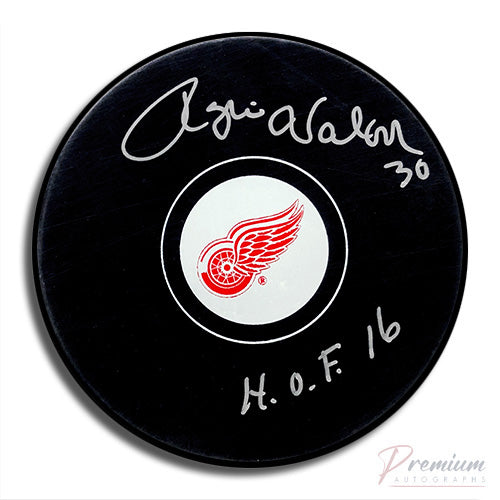 Rogie Vachon Detroit Red Wings Signed Puck w/ HOF '16 Inscription