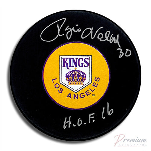 Rogie Vachon Los Angeles Kings Signed Puck w/ HOF '16 Inscription