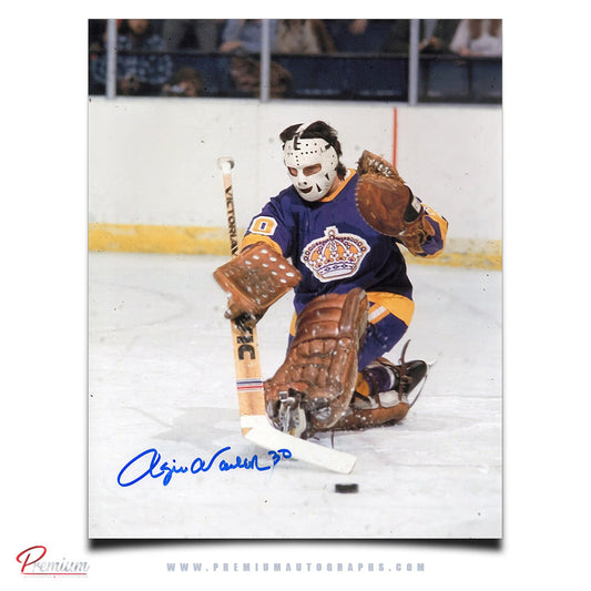Rogie Vachon Los Angeles Kings Signed 8x10 Photograph Kick Save