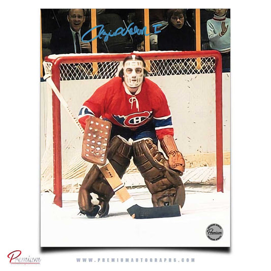 Rogie Vachon Montreal Canadiens Signed 8x10 Photograph Vintage Mask