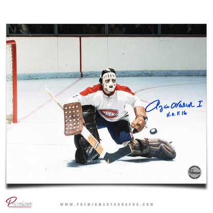 Rogie Vachon Montreal Canadiens Signed 8x10 Photograph About to Save