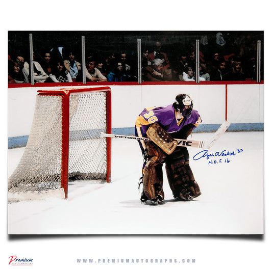 Rogie Vachon Los Angeles Kings Signed 16x20 Photograph Top of the Crease w/ HOF 2016 Inscription