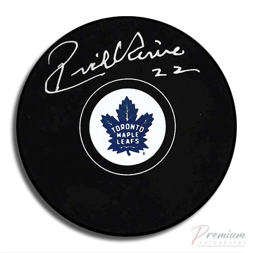 Rick Vaive Toronto Maple Leafs Signed Puck