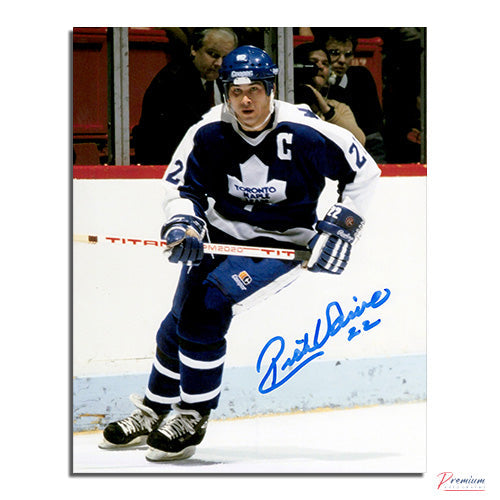 Rick Vaive Toronto Maple Leafs Signed 8x10 Photograph Along the Boards