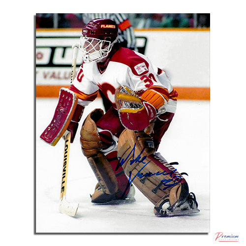 Mike Vernon Calgary Flames Signed 8x10 Photograph Focused