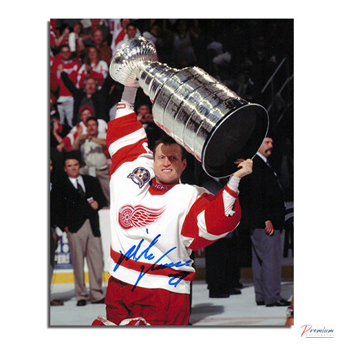 Mike Vernon Detroit Red Wings Signed 8x10 Photograph Stanley Cup Celebration