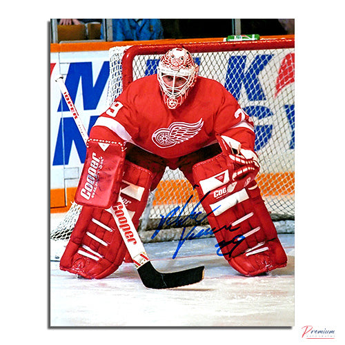 Mike Vernon Detroit Red Wings Signed 8x10 Photograph Focused