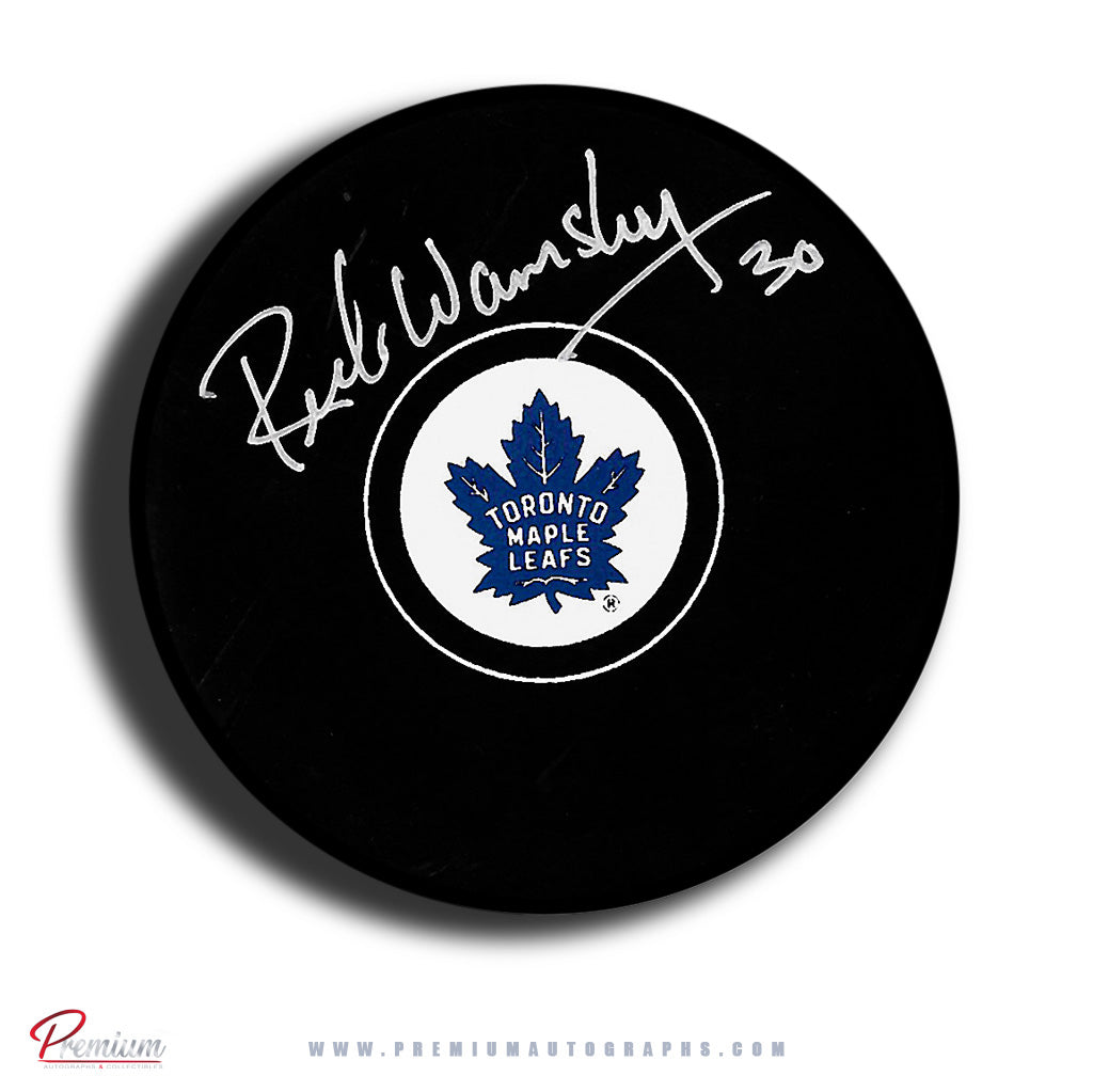 Rick Wamsley Toronto Maple Leafs Autographed Puck