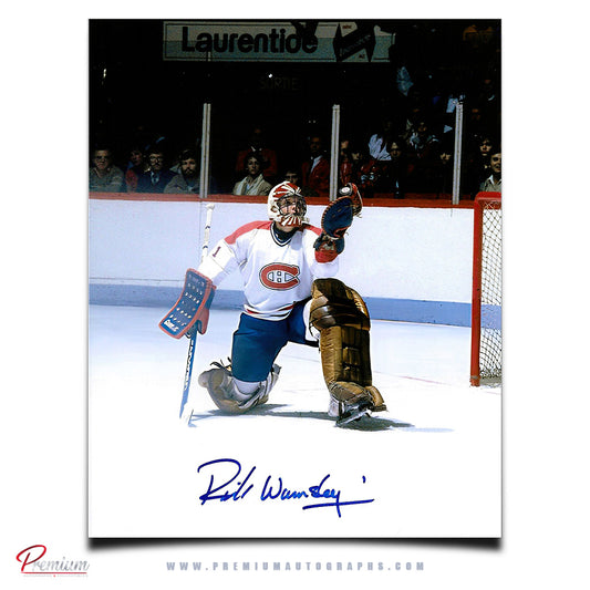 Rick Wamsley Montreal Canadiens Autographed 8x10 Photograph Glove Save