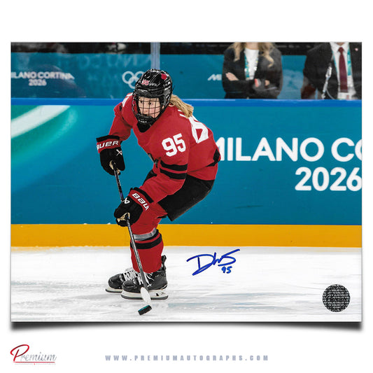 Daryl Watts Team Canada Signed 8x10 Photograph With the Puck