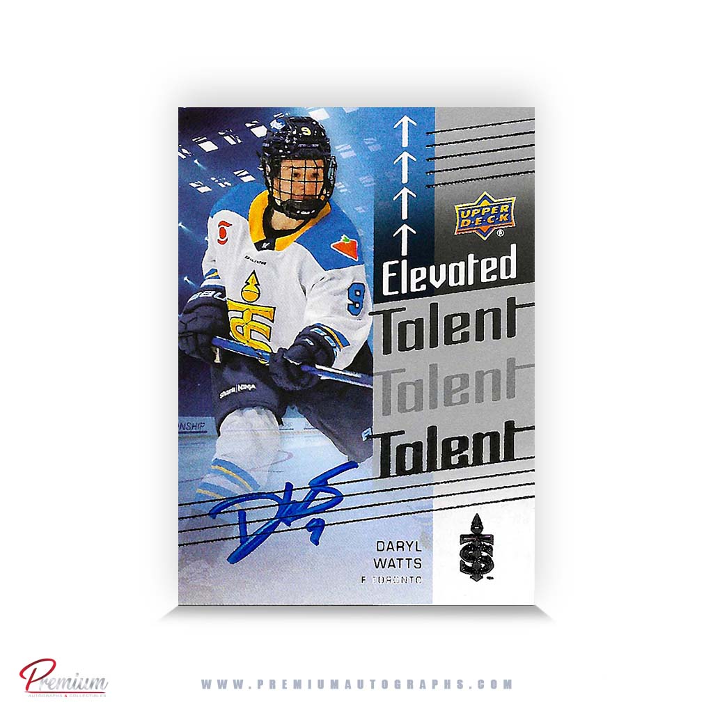 Daryl Watts Toronto Spectres Autographed 2024-25 Upper Deck Elevated Talent Insert PWHL Hockey Card #ET-13