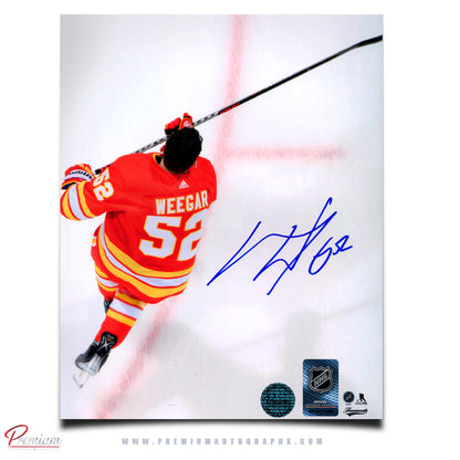 Mackenzie Weegar Calgary Flames Signed 8x10 Photograph Over Head