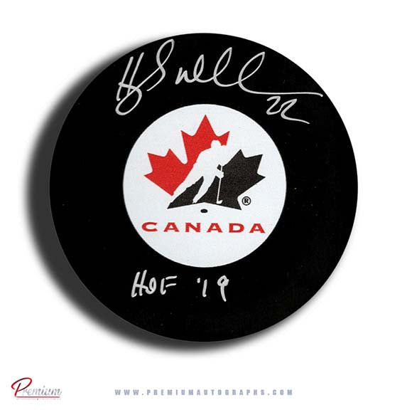 Hayley Wickenheiser Autographed Team Canada Puck w/ HOF 19 Inscription