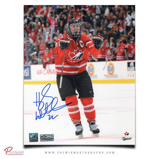 Hayley Wickenheiser Team Canada Autographed 8x10 Photograph Goal Celebration