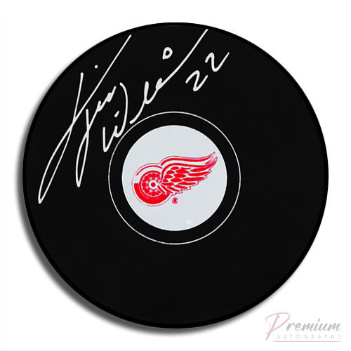 Tiger Williams Detroit Red Wings Signed Puck