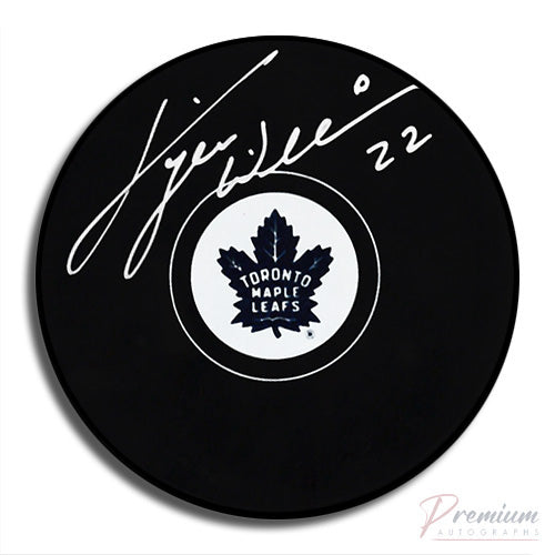 Tiger Williams Toronto Maple Leafs Signed Puck