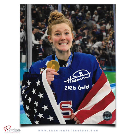 Haley Winn Team USA Autographed Olympic 8x10 Photograph Gold Medal Portrait w/ 2026 Gold Inscription