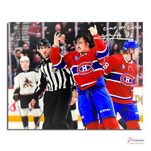 Arber Xhekaj Montreal Canadiens Signed 8x10 Photograph Post Fight Celebration