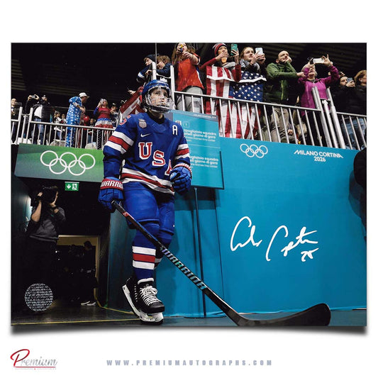 Alex Carpenter Team USA Autographed Olympic 8x10 Photograph Players Tunnel