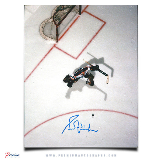 Grant Fuhr Edmonton Oilers Signed 8x10 Photograph Overhead