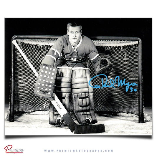 Phil Myre Montreal Canadiens Autographed 8x10 Photograph In Net Portrait
