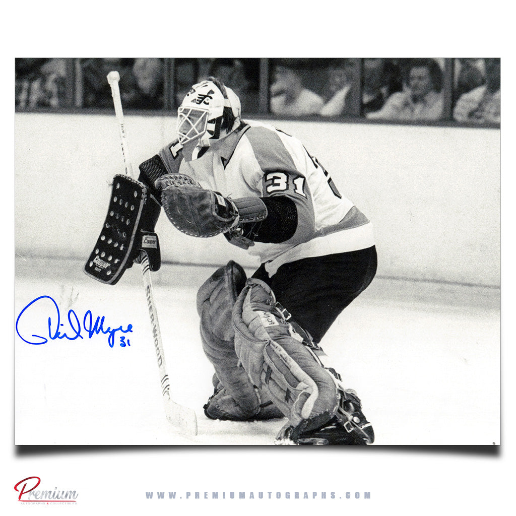 Phil Myre Philadelphia Flyers Autographed 8x10 Photograph Ready to Save