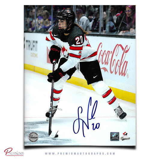 Sarah Nurse Team Canada Autographed 8x10 Photograph Play Maker Along the Boards
