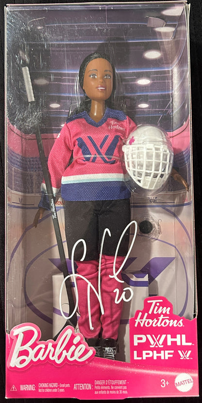 Sarah Nurse Tim Hortons PWHL Autographed Special Edition Barbie by Mattel (Pink Jersey)