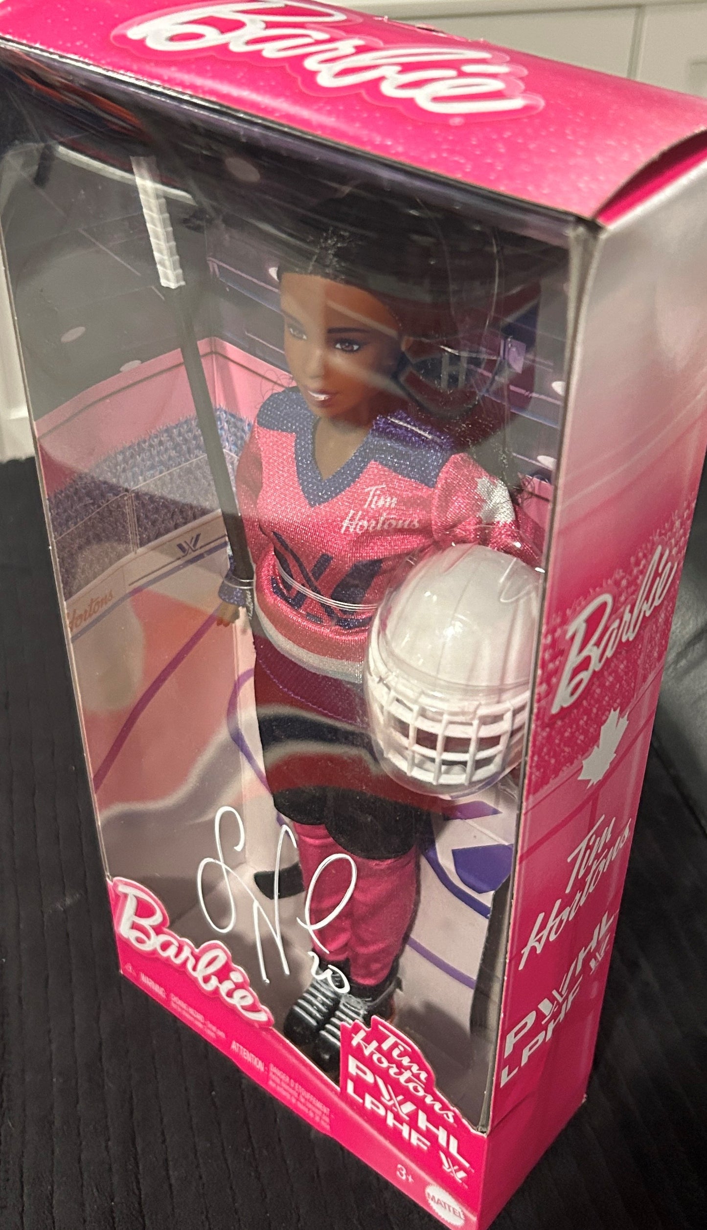 Sarah Nurse Tim Hortons PWHL Autographed Special Edition Barbie by Mattel (Pink Jersey)