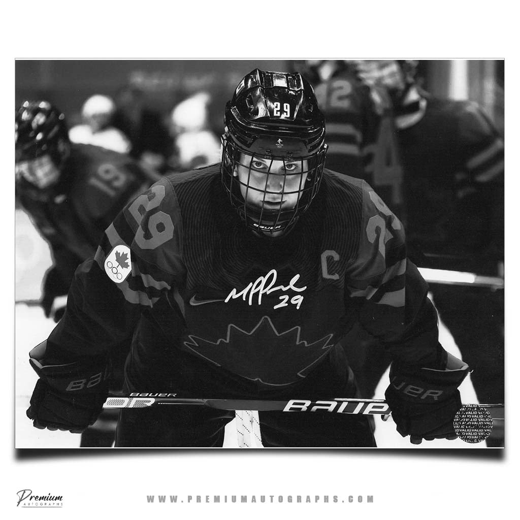 Marie-Philip Poulin Team Canada Autographed 8x10 Photograph Intense
