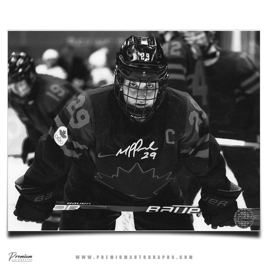 Marie-Philip Poulin Team Canada Autographed 8x10 Photograph Intense