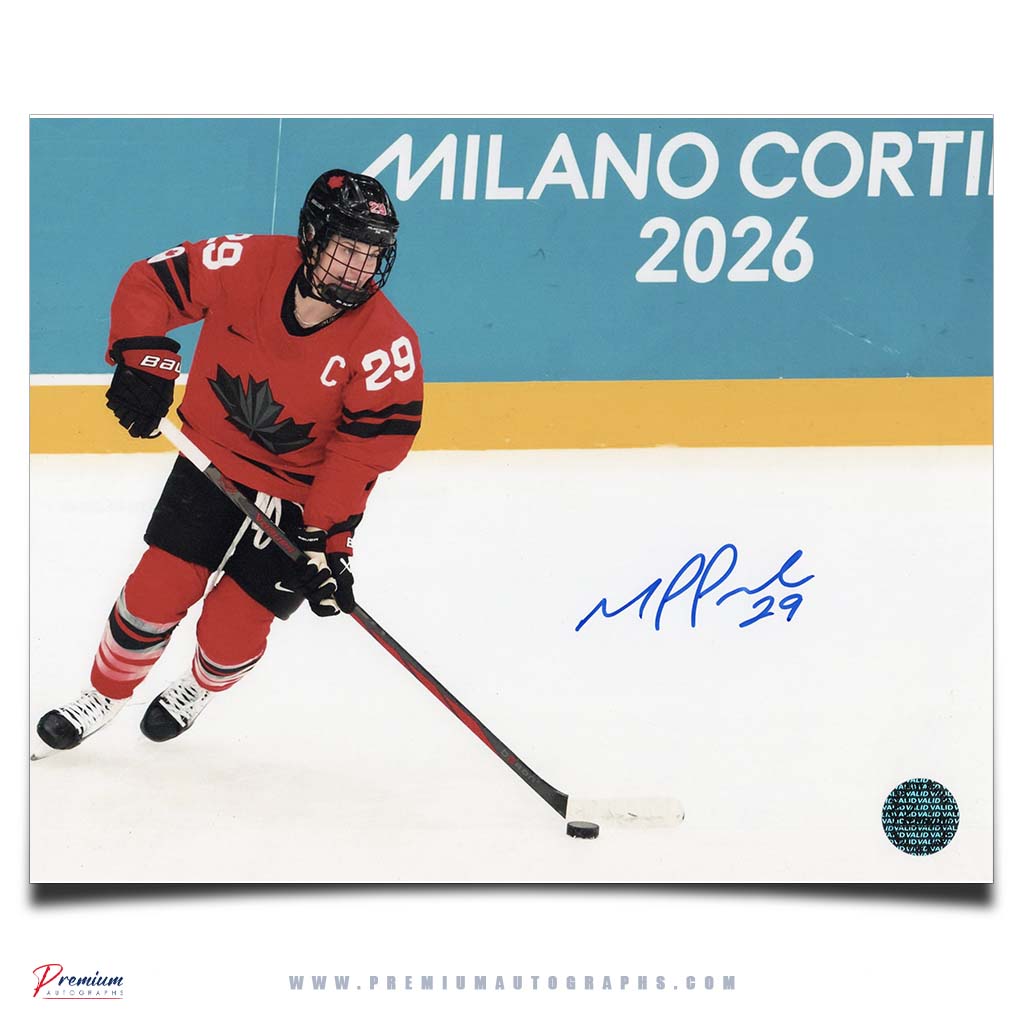 Marie-Philip Poulin Team Canada Autographed 8x10 Photograph with the Puck