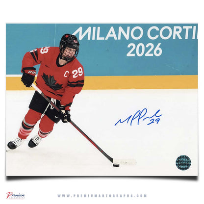 Marie-Philip Poulin Team Canada Autographed 8x10 Photograph with the Puck